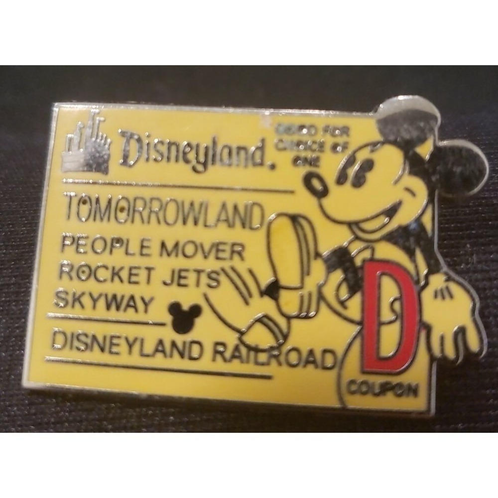 Disney‎ Mickey D Ticket Tomorrowland Disneyland Railroad Train Pin 40554 Global